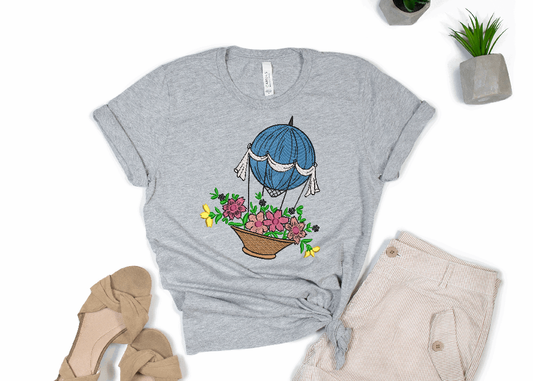 OE Hot Air Balloon Embroidery Design