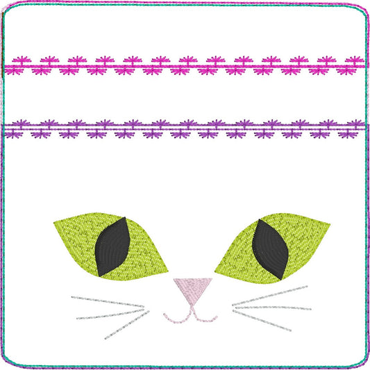 DBB Cat Face Zipper Pouch 4x4