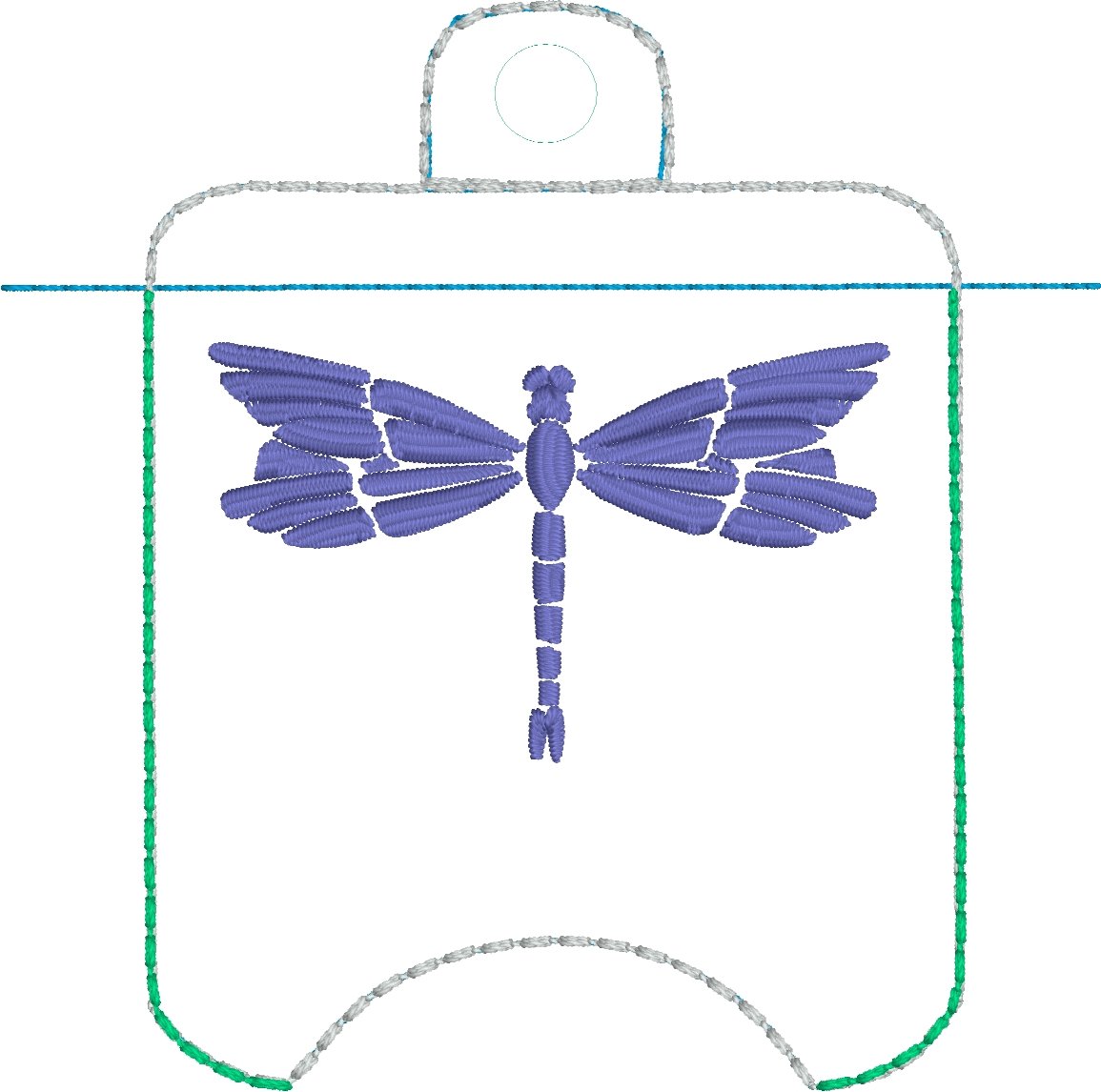 DBB Dragonfly Hand Sanitizer Holder Case BUNDLE SET Snap Tab and Eyelet Versions for 1 and 2 ounce sizes