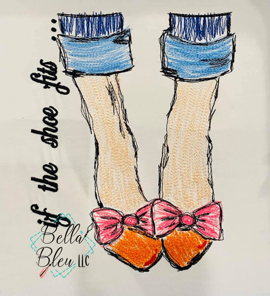 BBE If the shoes fit scribble sketchy bow shoes