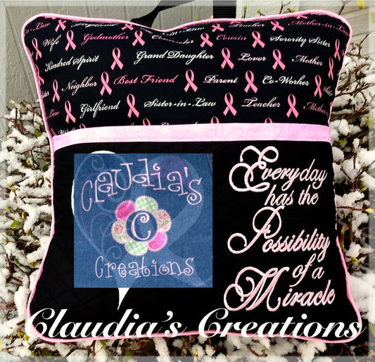 Every day has the Possibility of a Miracle embroidery saying