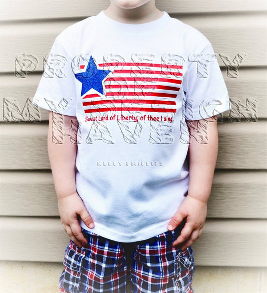 MDH Sweet land of Liberty Stars and Stripes SVG