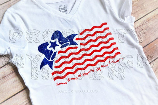 MDH Sweet Land of Liberty with Bow SVG