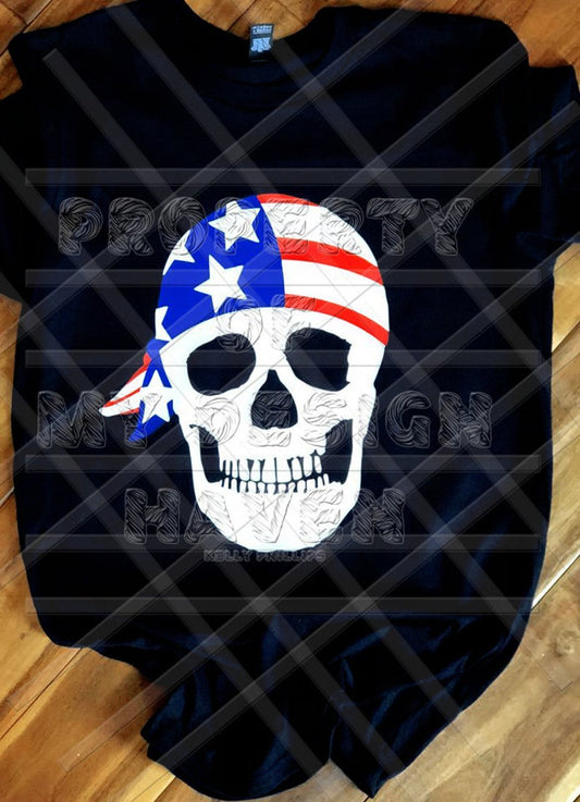 MDH Skull With Bandanna SVG