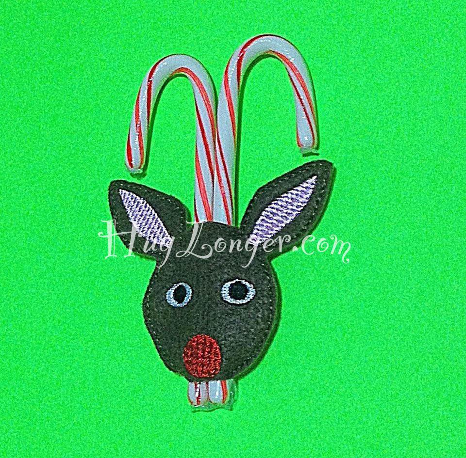 HL ITH Candy Cane Holder Deer HL2093 embroidery file
