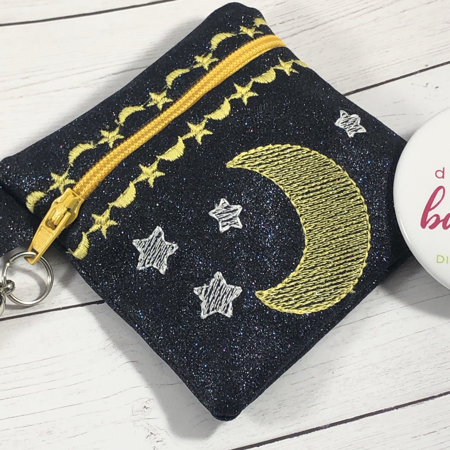 DBB Moon and Stars Zipper Pouch 4x4