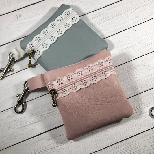 DBB Lace Zipper BLANK Pouch 4x4