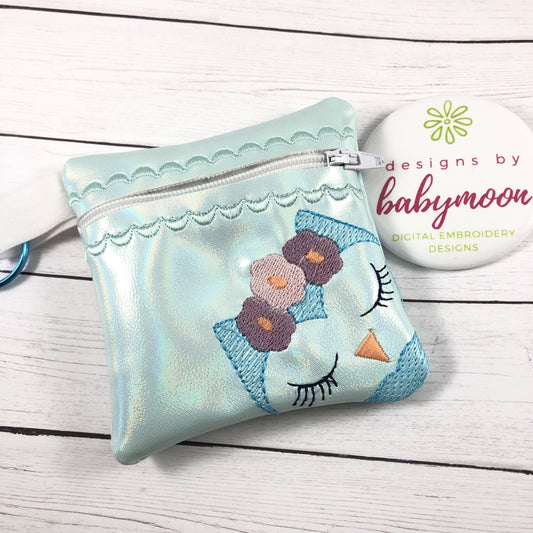 DBB Owl Face Zipper Pouch 4x4