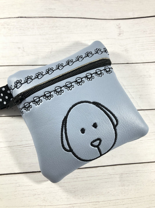 DBB Puppy Dog Face Zipper Pouch 4x4