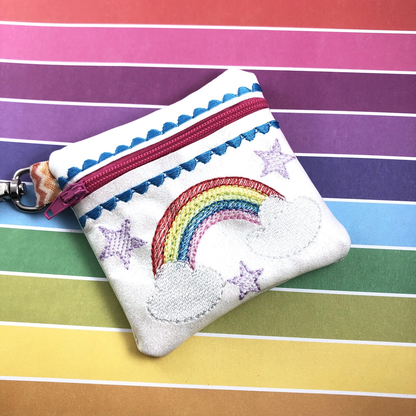 DBB Rainbow Sparkle Zipper Pouch 4x4