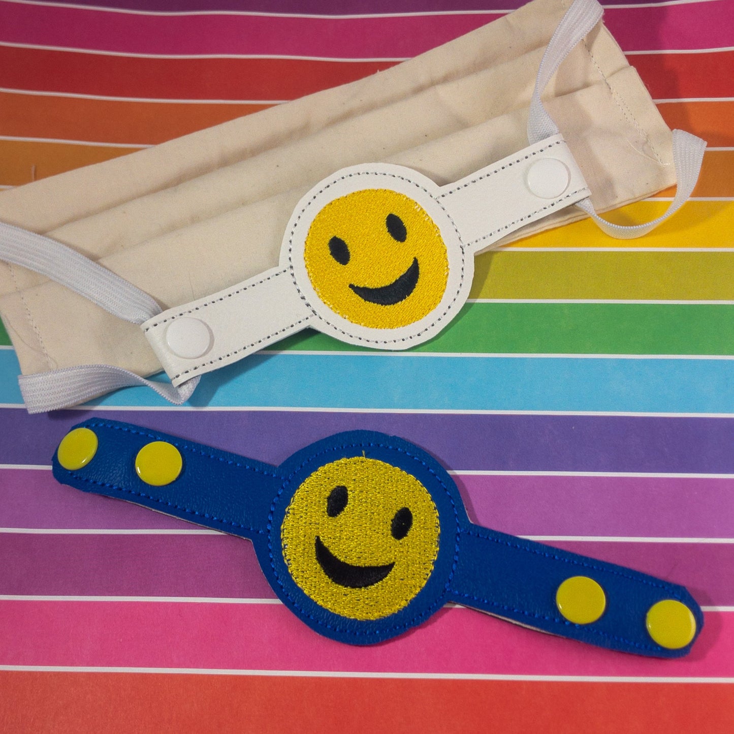 DBB Happy Face Mask Extension Double Snap Tab