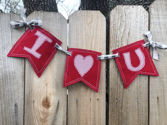 DBB I Heart U Applique Banner In the Hoop Project for 5x7 Hoops