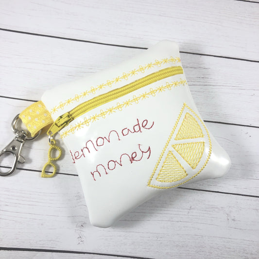 DBB Lemonade Money Zipper Pouch 4x4