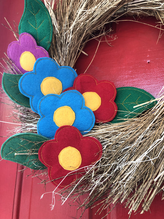 DBB Fiesta Flowers and Leaves Felties for Wreaths or Banners