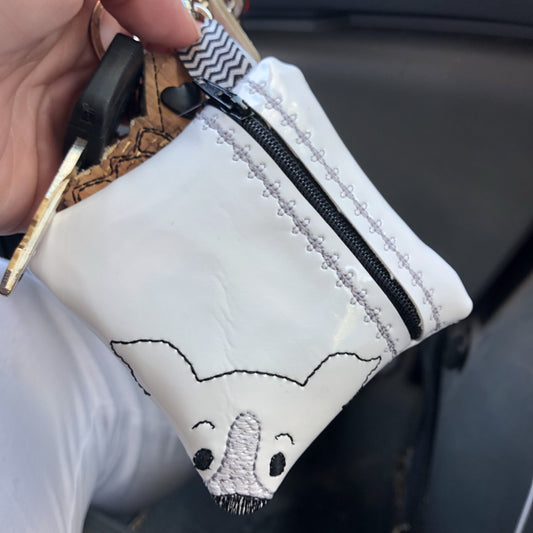 DBB Collie Face Zipper Pouch 4x4