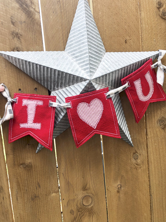 DBB I Heart U Applique Banner In the Hoop Project for 5x7 Hoops