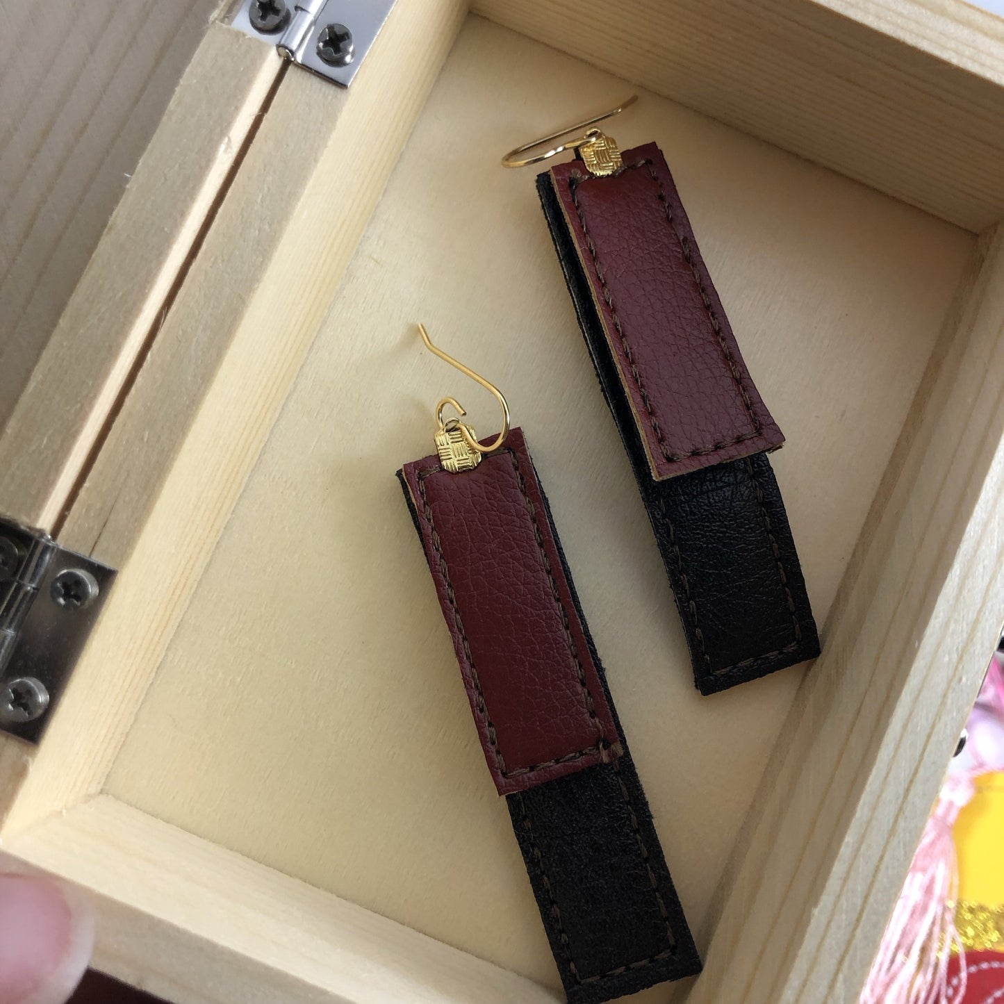 DBB Bar Earrings and Pendant embroidery design for Vinyl and Leather