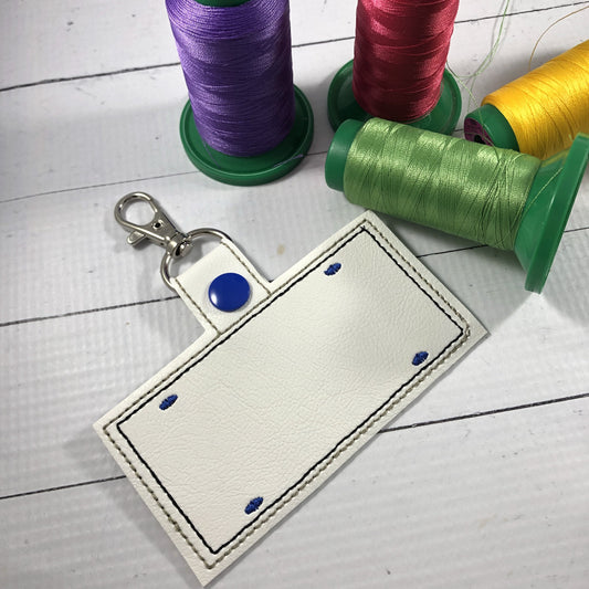 DBB Blank License Plate Embroidery Snap Tab