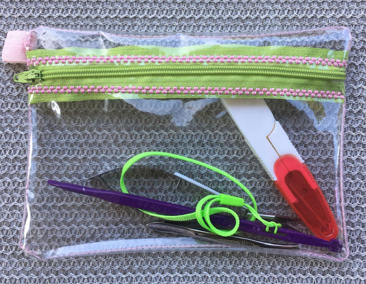 DBB Clear Jelly Bag Zipper Pouch 5x7 and 6x10