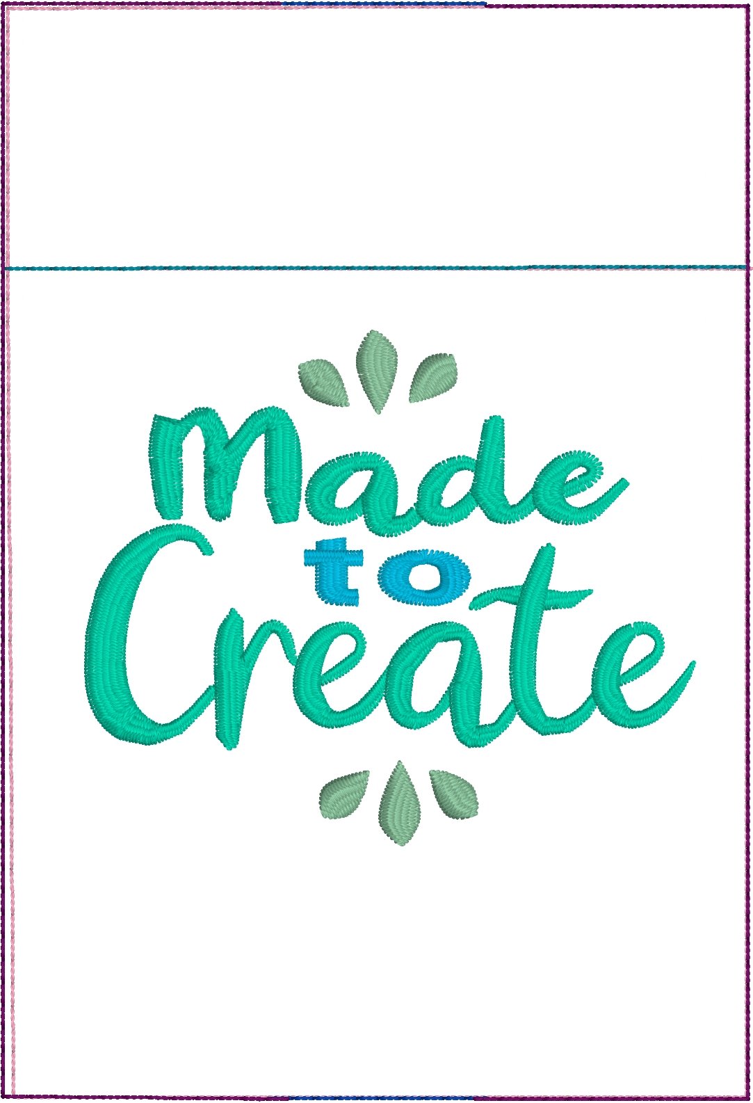 DBB Made to Create Pen Pocket In The Hoop (ITH) Embroidery Design