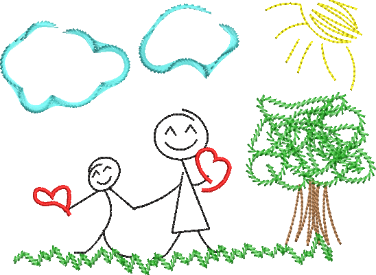 DED Parent and child in summer