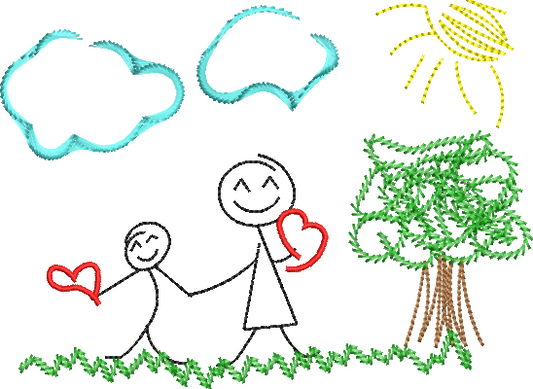 DED Parent and child in summer