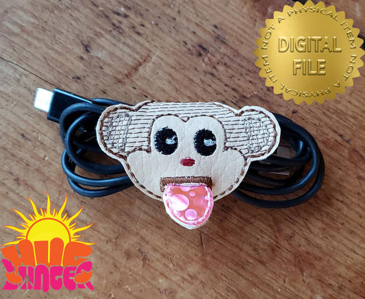 ITH Monkey, Dog and Bunny Cord Wraps HL5772 embroidery file