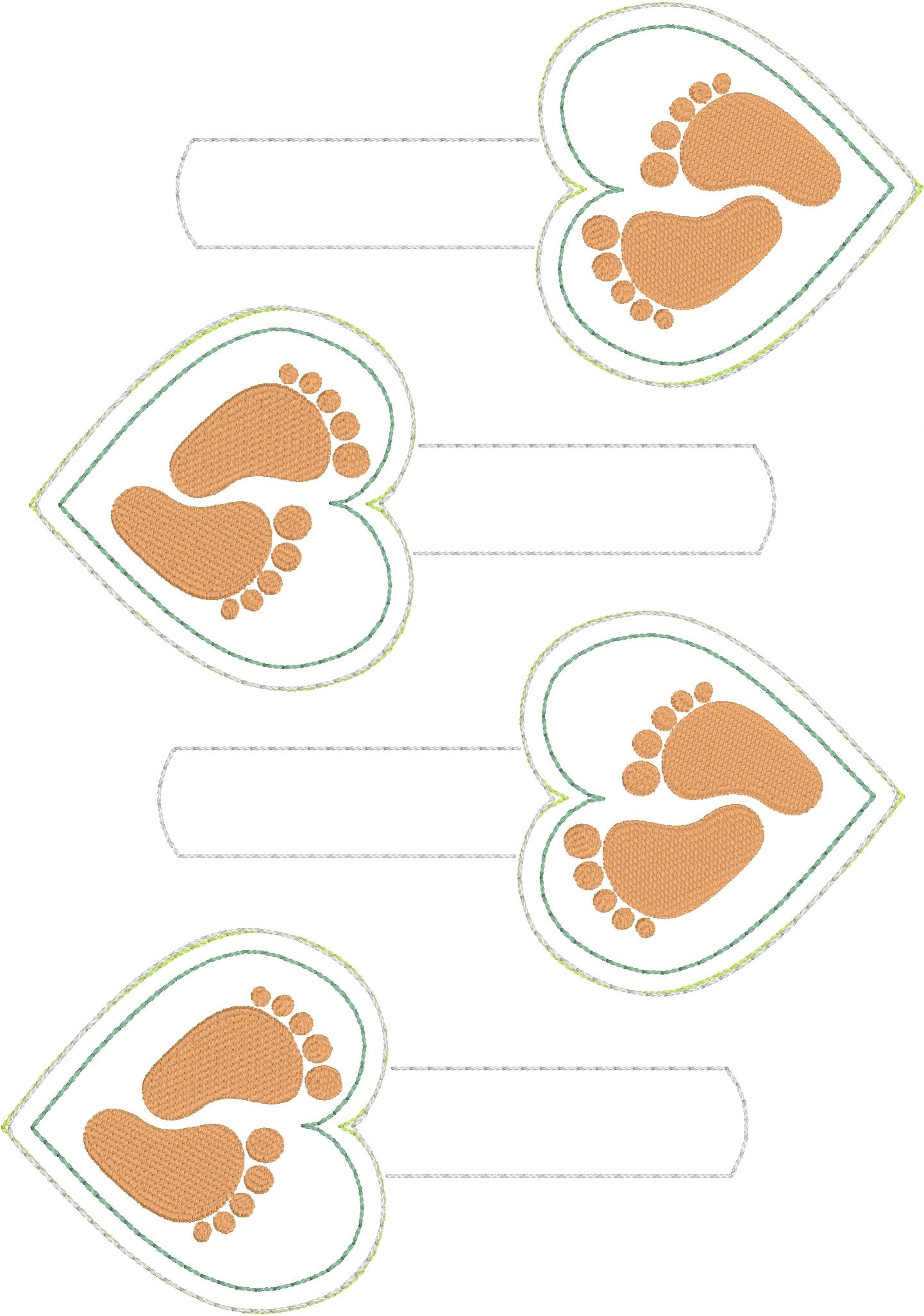 DBB Baby Feet Love snap tab
