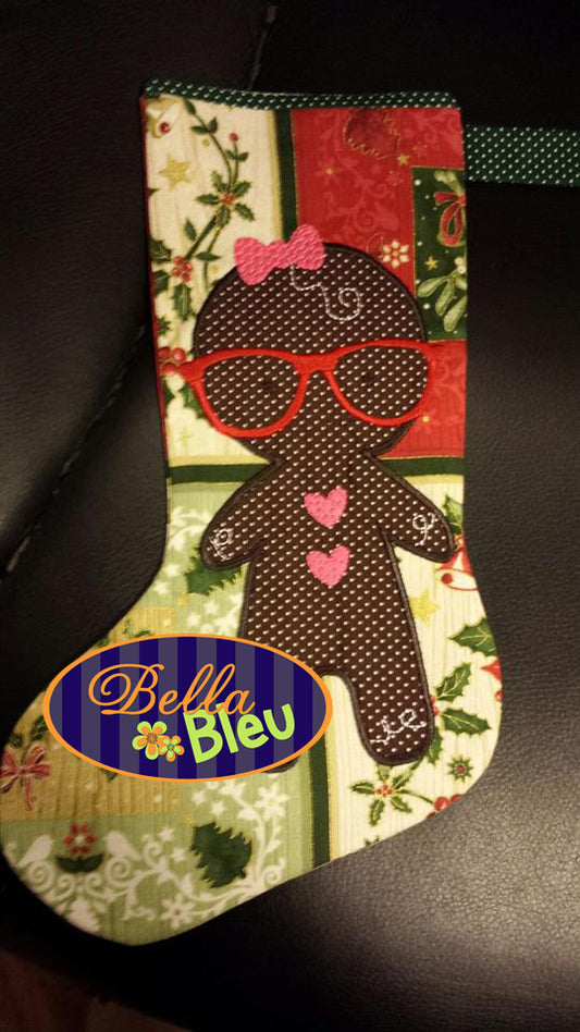 BBE - ITH Gingerbread Christmas Stocking Boy