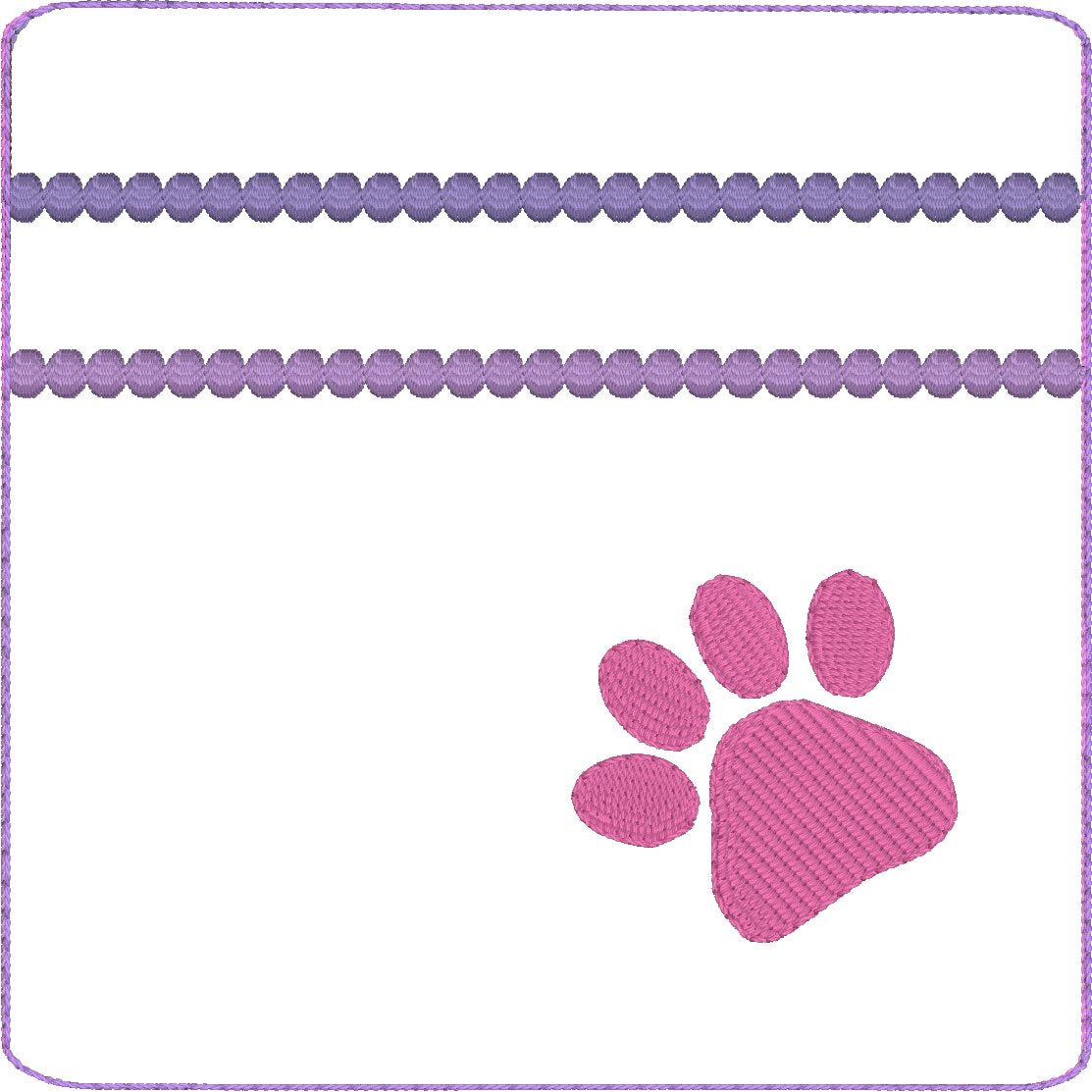 DBB Paw Print Zipper Pouch 4x4
