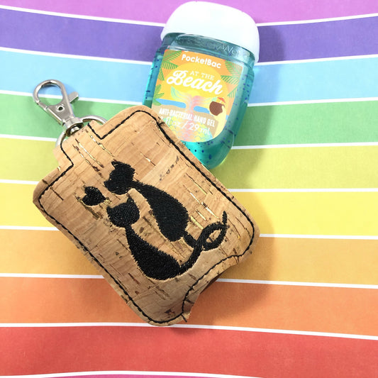 DBB Love Cats Hand Sanitizer Holder Snap Tab In the Hoop Embroidery Project