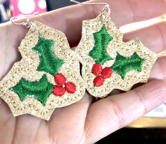 DBB Holly Fill Earrings embroidery design