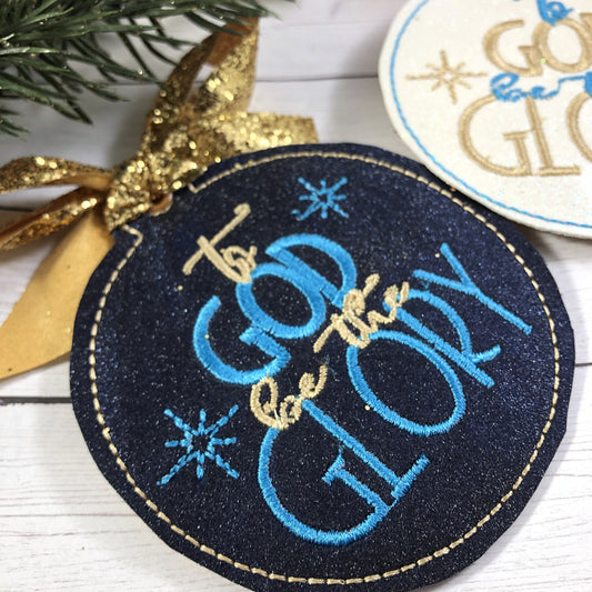 DBB To God be the Glory Christmas Ornament for 4x4 hoops