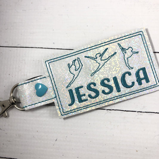 DBB Gymnastics Dance Personalized Name Tag Snap Tab AND EYELET TAB Set DBB