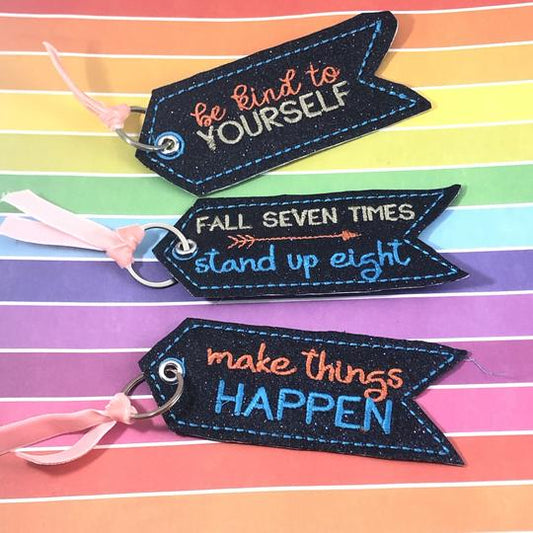 DBB Inspirational Messages Flag Tag Keyfob/Bookmark Bundle SET