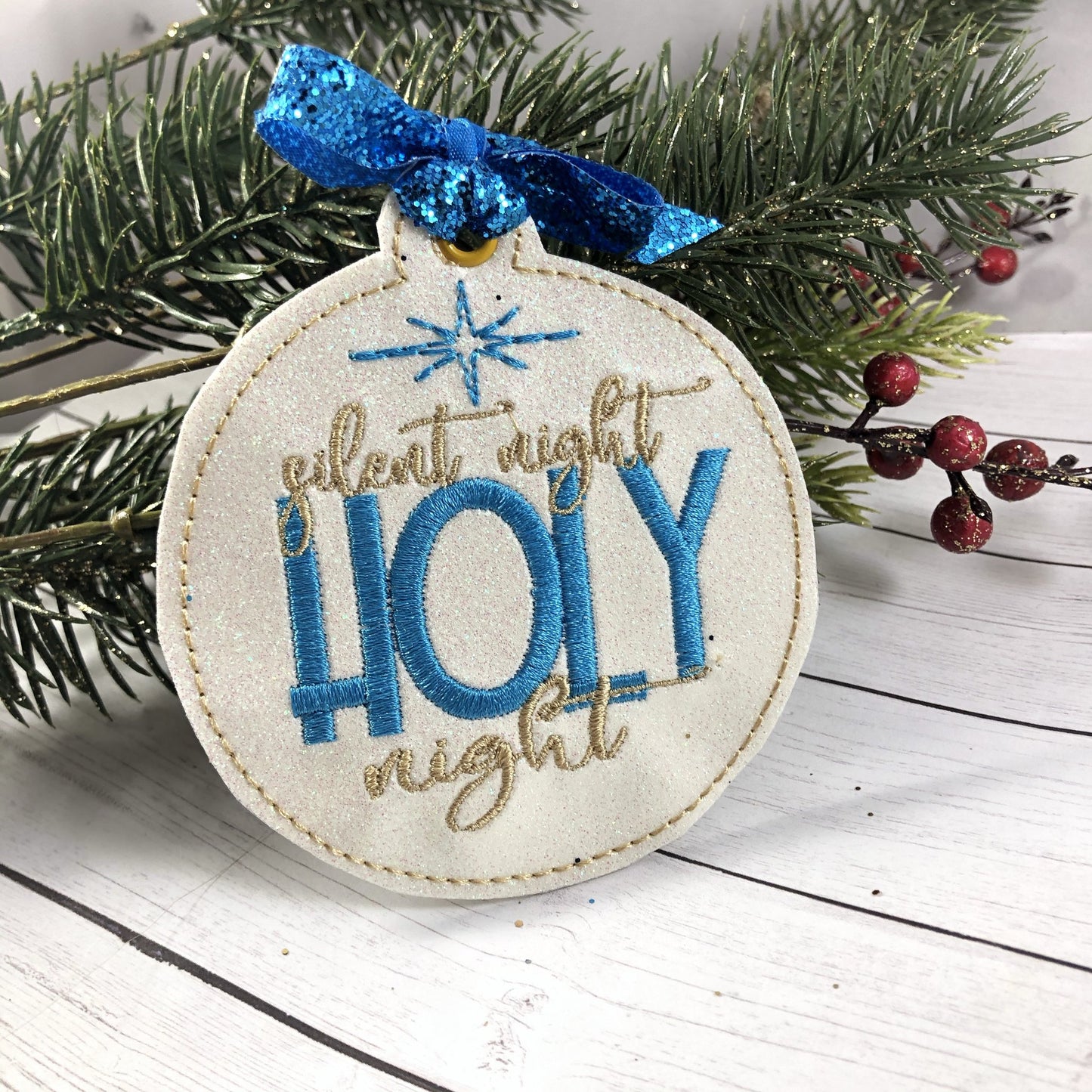 DBB Silent Night Ornament for 4x4 hoops