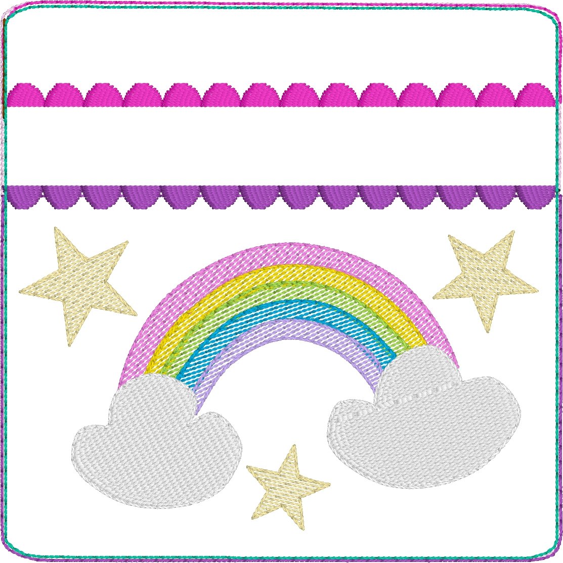 DBB Rainbow Sparkle Zipper Pouch 4x4