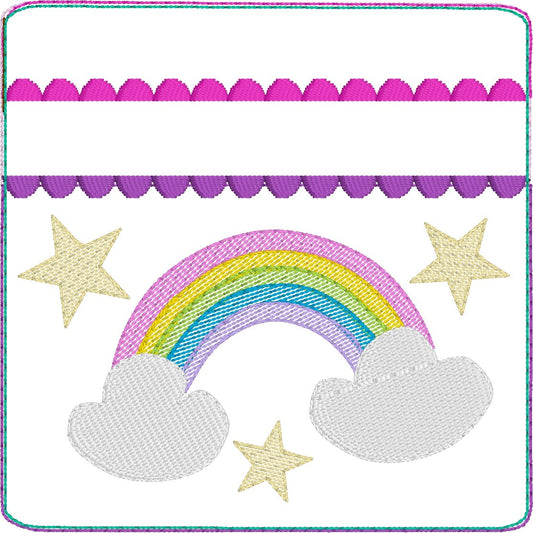 DBB Rainbow Sparkle Zipper Pouch 4x4