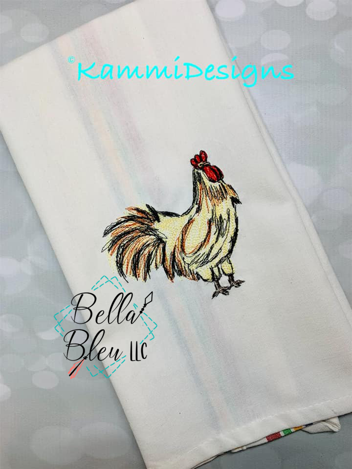 BBE Rooster Scribble Sketch