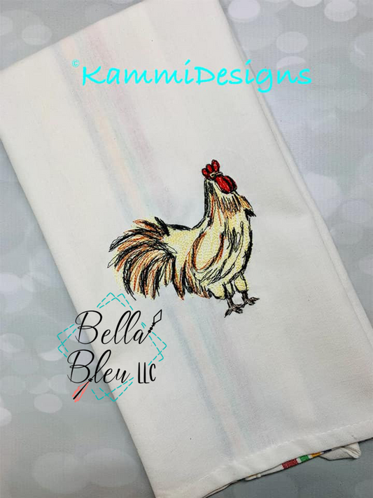 BBE Rooster Scribble Sketch