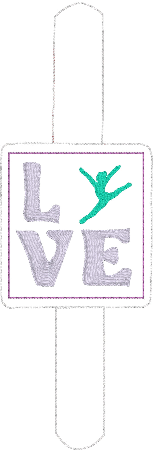 DBB Gymnastics Dance Love Water Bottle Holder Double Snap Tab DBB