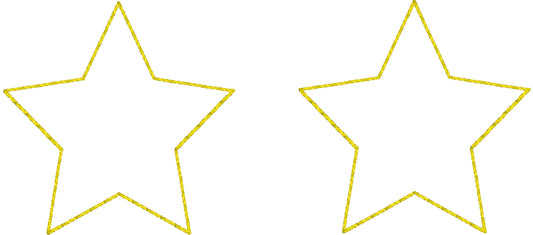 DBB Star Earrings embroidery design for Vinyl and Leather