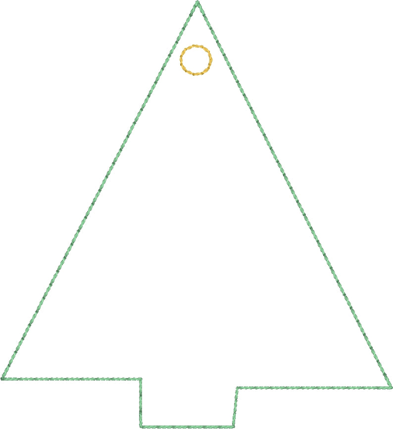DBB Simple Tree Christmas Ornament for 4x4 hoops