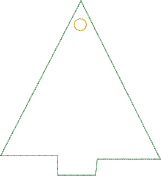 DBB Simple Tree Christmas Ornament for 4x4 hoops