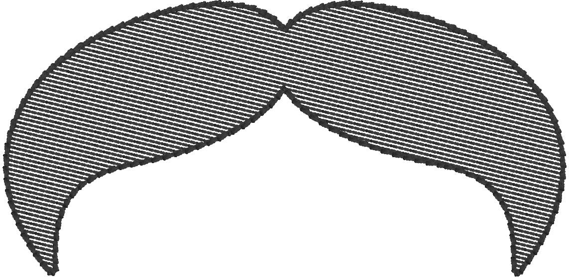 DBB The Walrus Mustache 4x4 Embroidery Design