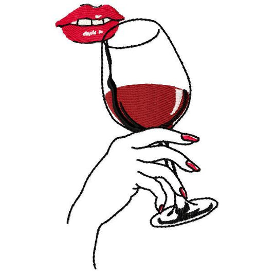 DED Lips, Wine, Lady saying
